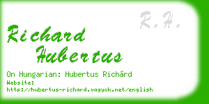 richard hubertus business card